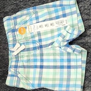 Jumping Beans 12 Month Plaid Canvas Short